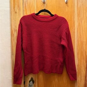 Cozy Red Knit Sweater